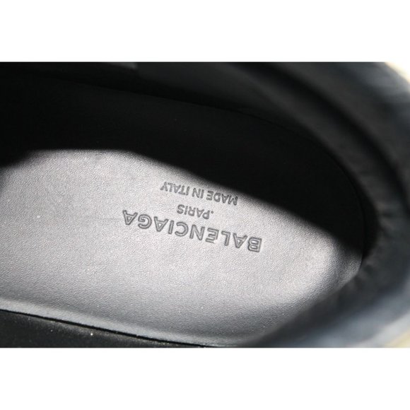 BALENCIAGA Craquelé High-Top Calfskin Leather Sneaker Off White Size FR 37 - Picture 5 of 11